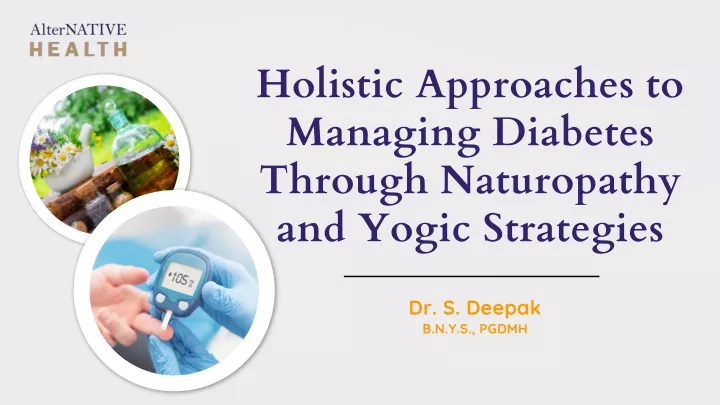 holistic approaches to managing diabetes through