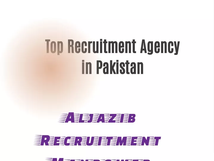 top recruitment agency in pakistan aljazib