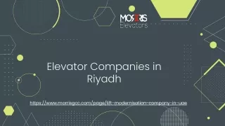 Elevator Companies in Riyadh