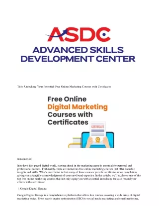 free certificate