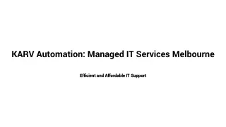 Karv Automation - Your Trusted Partner for Managed IT Services in Melbourne
