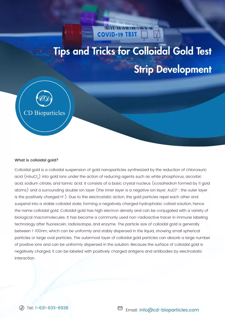 tips and tricks for colloidal gold test