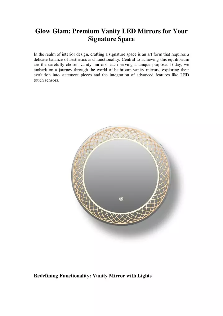 glow glam premium vanity led mirrors for your