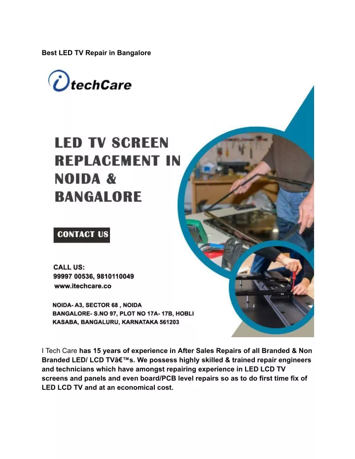best led tv repair in bangalore