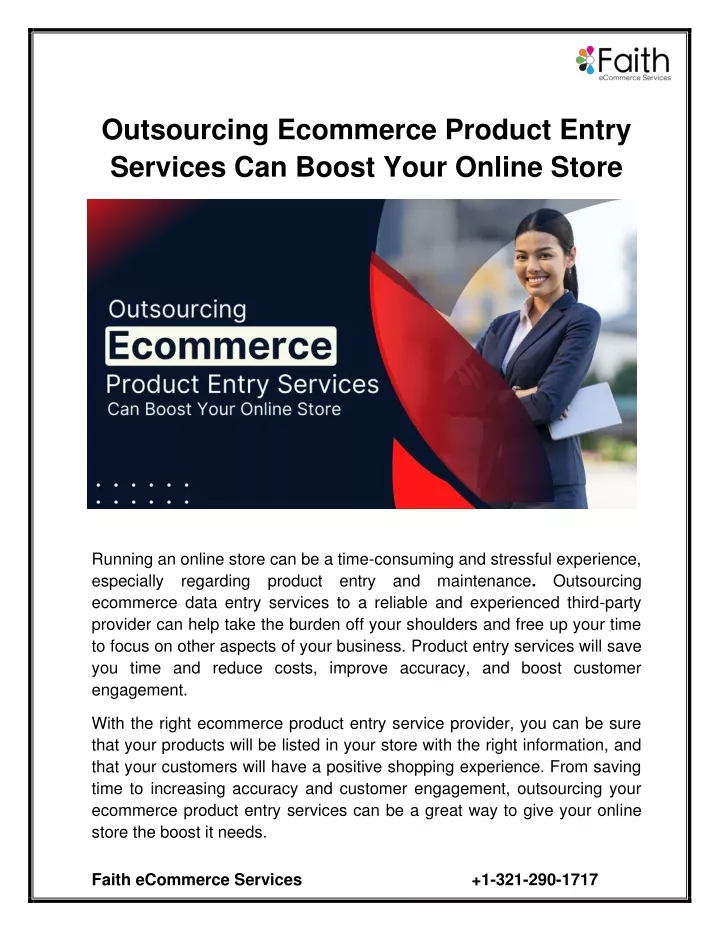outsourcing ecommerce product entry services