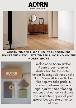 Acorn Timber Flooring Transforming Spaces with Exquisite Timber Flooring on the North Shore