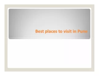 Best places to visit in Pune