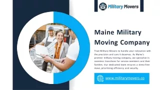 Maine Military Moving Company