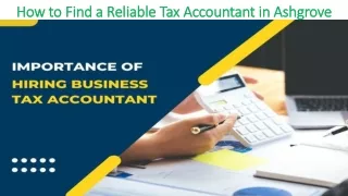 How to Find a Reliable Tax Accountant in Ashgrove