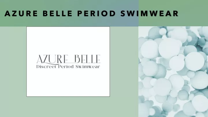 azure belle period swimwear