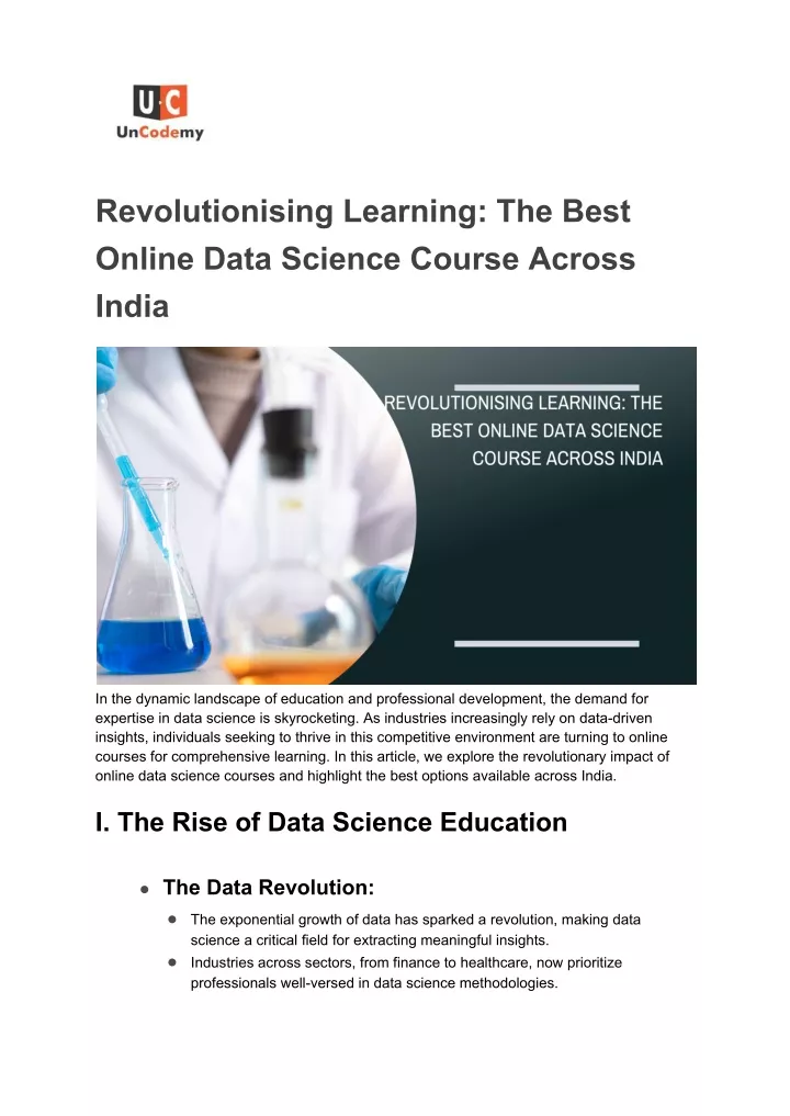 revolutionising learning the best online data