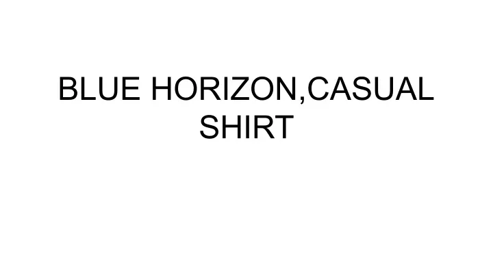 blue horizon casual shirt