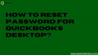 how to reset password for quickbooks desktop