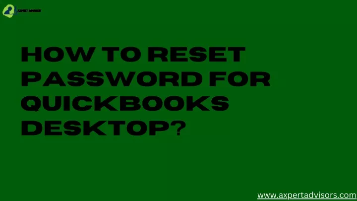 how to reset password for quickbooks desktop