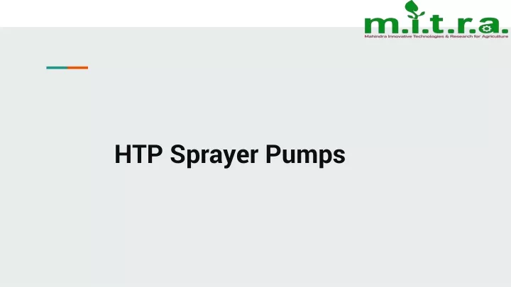 htp sprayer pumps