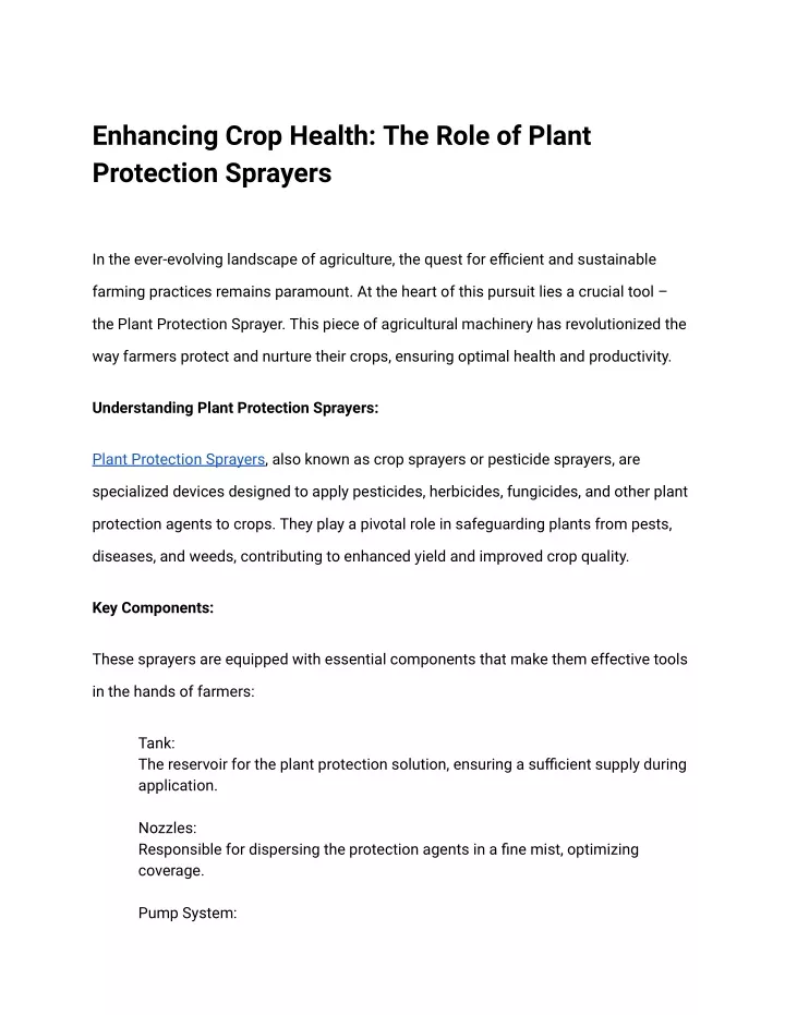 enhancing crop health the role of plant
