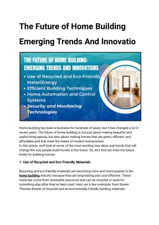 the future of home building