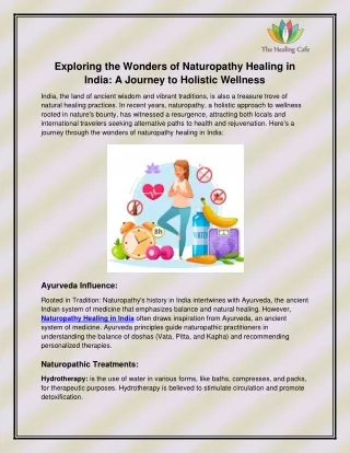 Naturopathy Healing in India