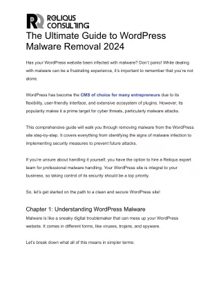 Ultimate Guide to WordPress Malware Removal: Your Key to a Safe Site