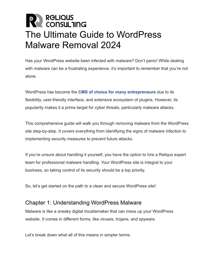 the ultimate guide to wordpress malware removal