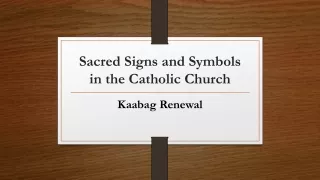 1. Sacred Signs and Symbols