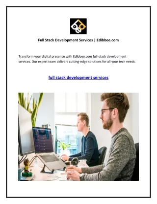 Full Stack Development Services Edibbee