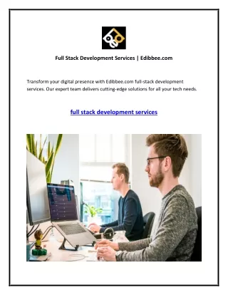 full stack development services edibbee com