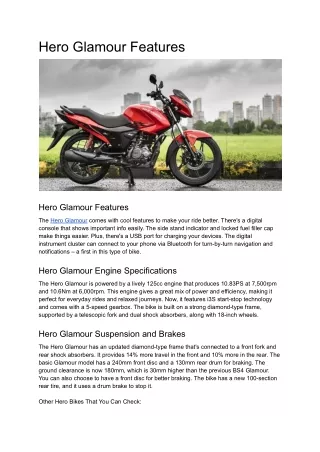 hero glamour features