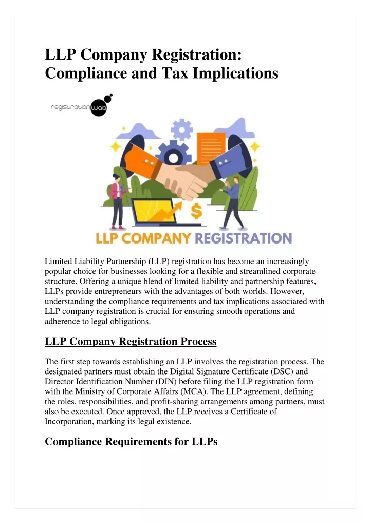 llp company registration compliance