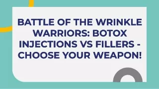 Botox Injections vs Fillers Which is Right for You
