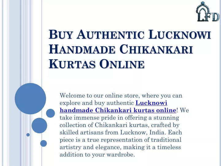 buy authentic lucknowi handmade chikankari kurtas online