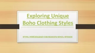exploring unique boho clothing styles
