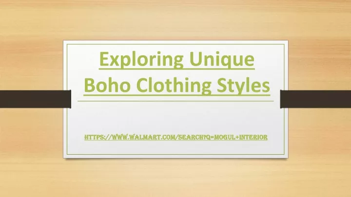 exploring unique boho clothing styles