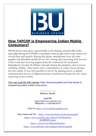 How TAFCOP is Empowering Indian Mobile Consumers (1)