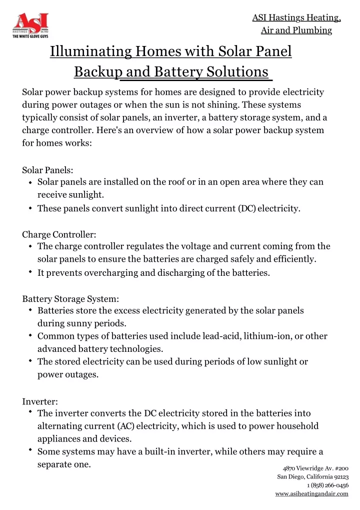 illuminatin g homes with solar panel backu p and battery solutions