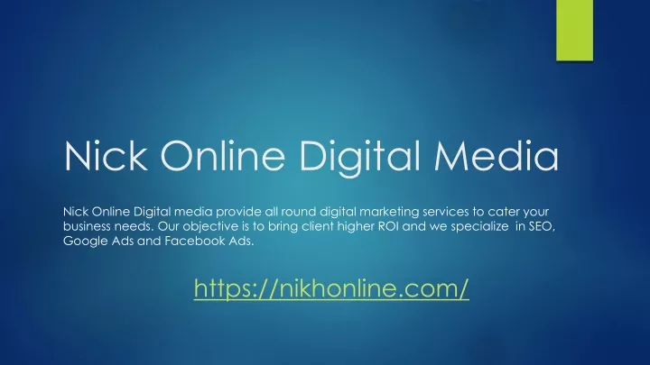 nick online digital media