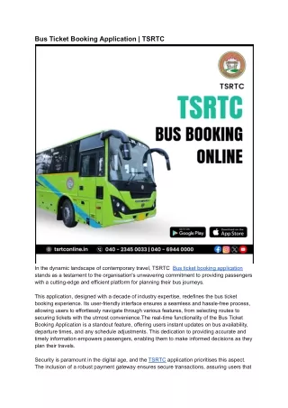 bus ticket booking application tsrtc