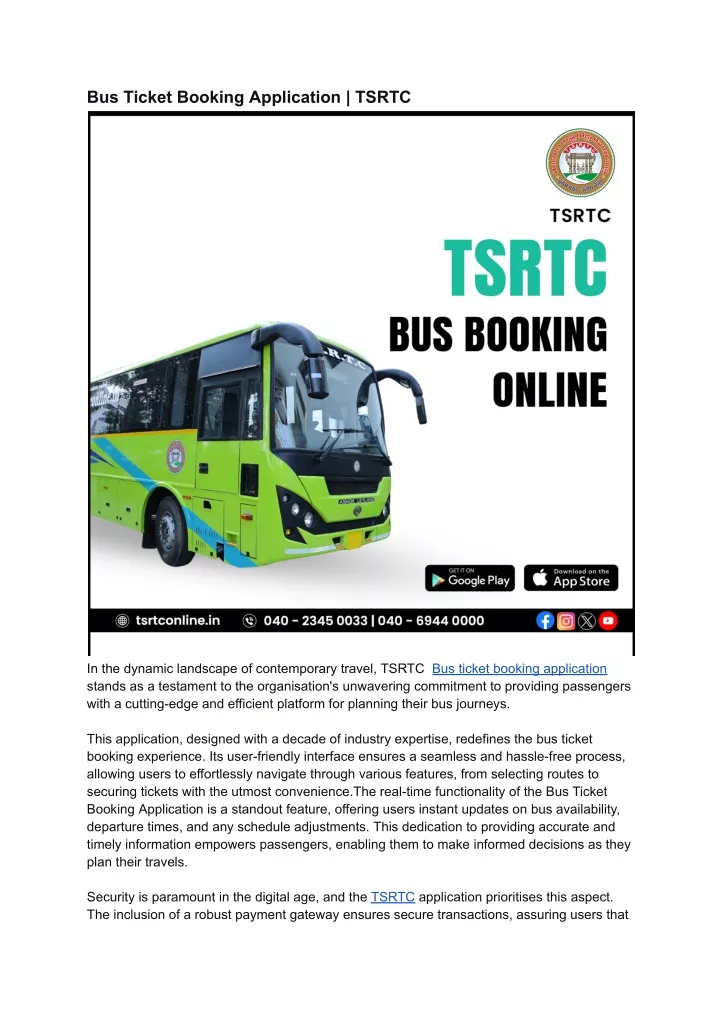 bus ticket booking application tsrtc