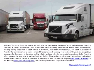 Truck Leasing Used Truck Loans Toronto Mississauga