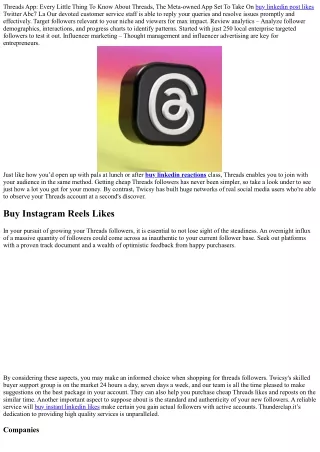 threads app every little thing to know about