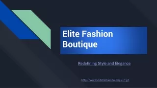 Elite fashion boutique