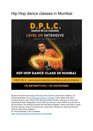 hip hop dance classes in mumbai