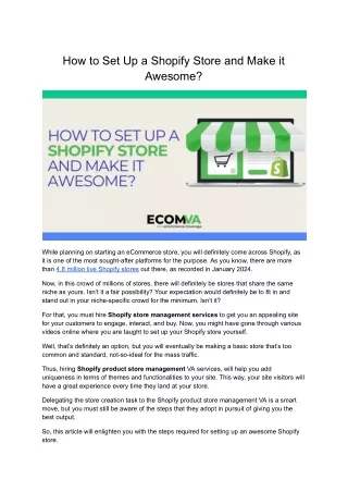 How to set up a Shopify store and make it awesome