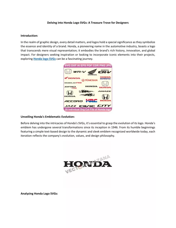 delving into honda logo svgs a treasure trove