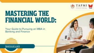 Mastering the Financial World Your Guide to Pursuing an MBA in Banking and Finance