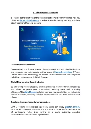 z token decentralization