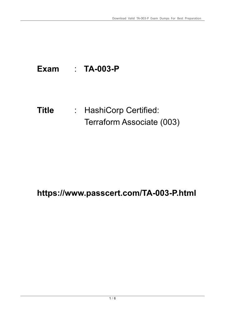 download valid ta 003 p exam dumps for best