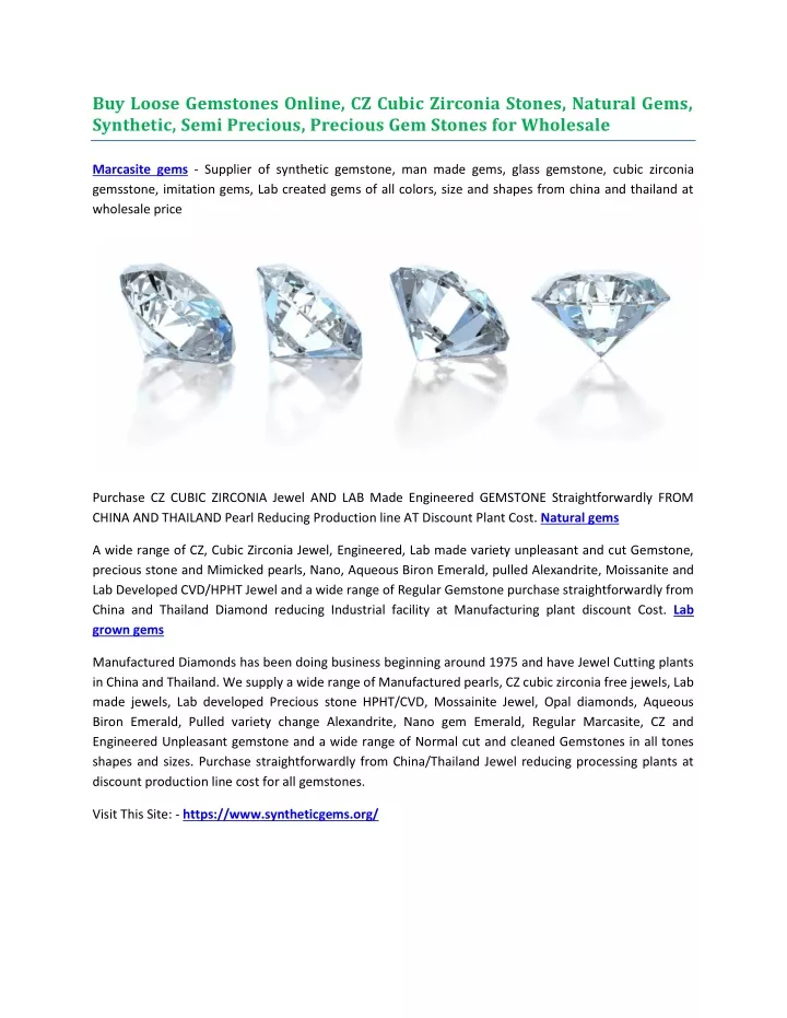 buy loose gemstones online cz cubic zirconia