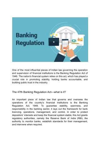 What is the significance of India's Banking Regulation Act in the realm of financial governance