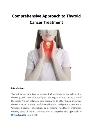 Comprehensive Approach to Thyroid Cancer Treatment